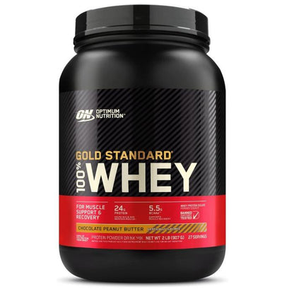 Optimum Nutrition Gold Standard Whey Protein Powder - 2 lbs of Premium Quality Protein for Optimal Muscle Support