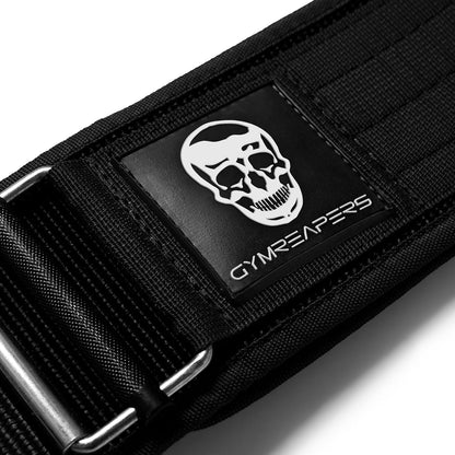 Gymreapers Quick Locking Weightlifting Belt - 4 Inch Neoprene with Metal Buckle - Adjustable Olympic Lifting Back Support