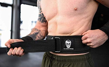 Gymreapers Quick Locking Weightlifting Belt - 4 Inch Neoprene with Metal Buckle - Adjustable Olympic Lifting Back Support