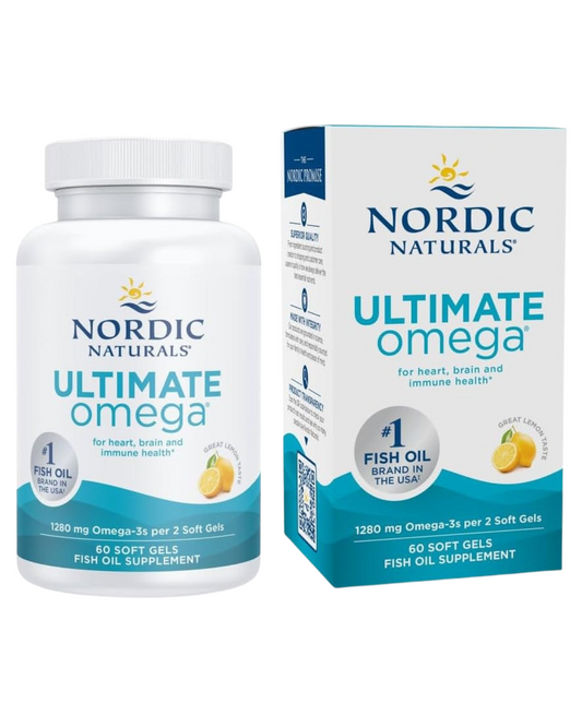 Nordic Naturals Fish Oil Supplement, Lemon Flavor - 1280 Mg Omega-3 - High-Potency Omega-3 Fish Oil Supplement with EPA & DHA - Promotes Brain & Heart Health - Non-Gmo