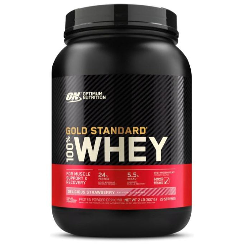 Optimum Nutrition Gold Standard Whey Protein Powder - 2 lbs of Premium Quality Protein for Optimal Muscle Support