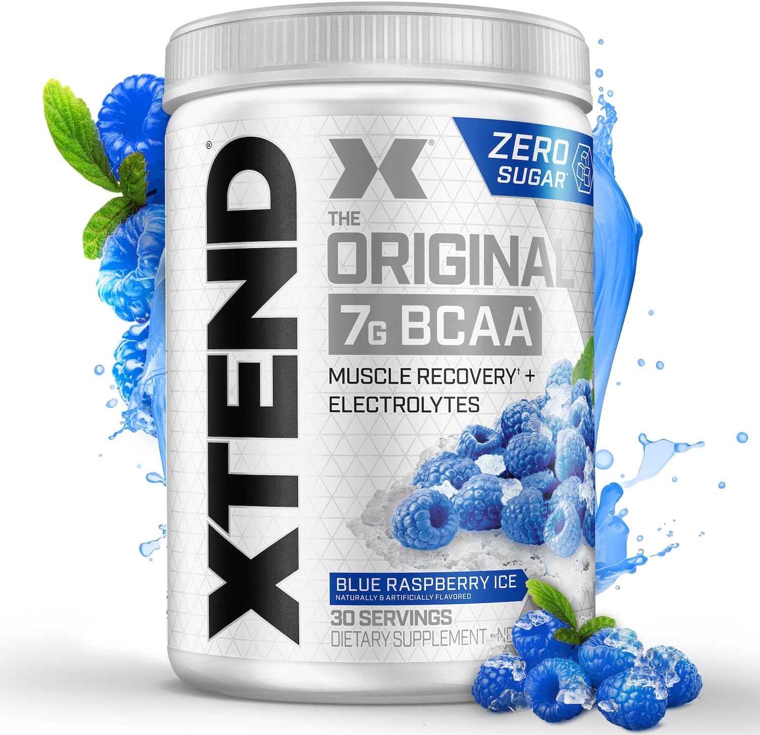 Xtend XTEND Original BCAA Powder, 7g BCAA and 2.5g L-Glutamine, Sugar Free Post Workout Muscle Recovery Drink with Amino Acids, 30 Servings