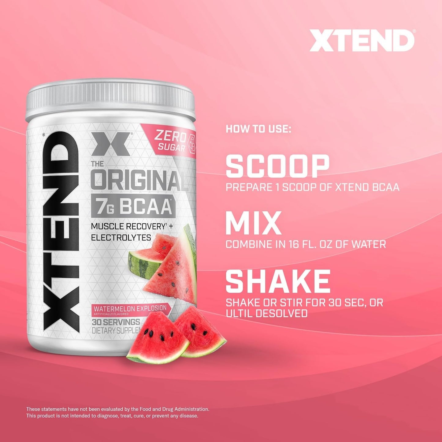 Xtend XTEND Original BCAA Powder, 7g BCAA and 2.5g L-Glutamine, Sugar Free Post Workout Muscle Recovery Drink with Amino Acids, 30 Servings