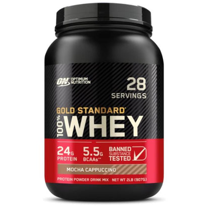 Optimum Nutrition Gold Standard Whey Protein Powder - 2 lbs of Premium Quality Protein for Optimal Muscle Support