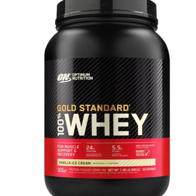 Optimum Nutrition Gold Standard Whey Protein Powder - 2 lbs of Premium Quality Protein for Optimal Muscle Support