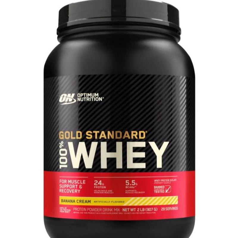 Optimum Nutrition Gold Standard Whey Protein Powder - 2 lbs of Premium Quality Protein for Optimal Muscle Support