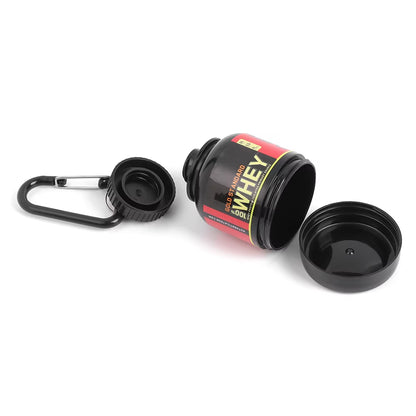 Mini Portable Protein Powder Bottles with Keychain Health Funnel Medicine Bottle Small Water Cup Outdoor Sport Storage